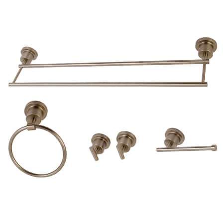 Kingston Brass BAH8213478SN Concord 5-Piece Bathroom Accessory Sets, Brushed Nickel BAH8213478SN